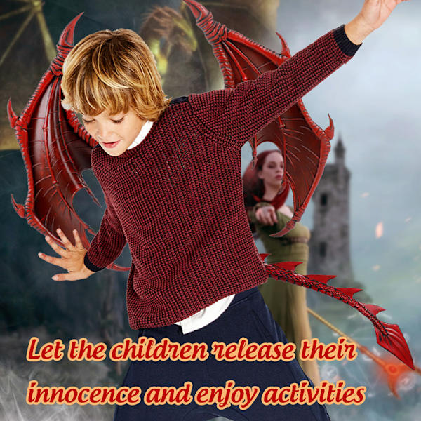 Halloween Cospty Dragonadult Kids Party Djurdräkt red 60*45*8cm