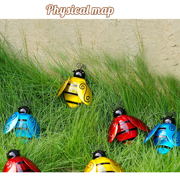 Ny Solar Bee Light Söt Honey Bee Led Lawn Dekorativ Lampa red 15*11*8cm