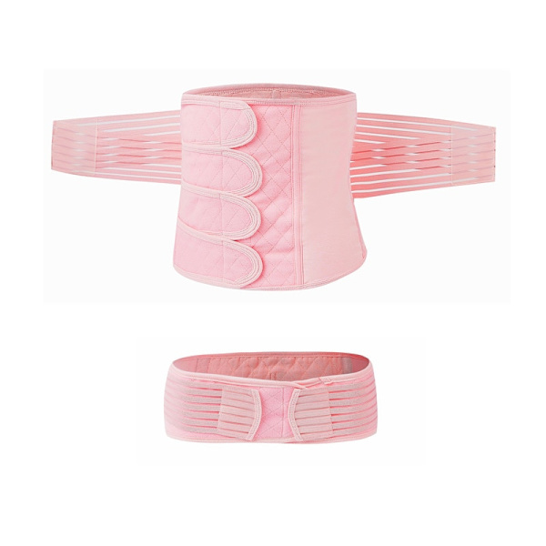 Postpartum Bälte Återhämtning Bandage Graviditet Mage Stödgördel Postnatal midja Smal pink xl