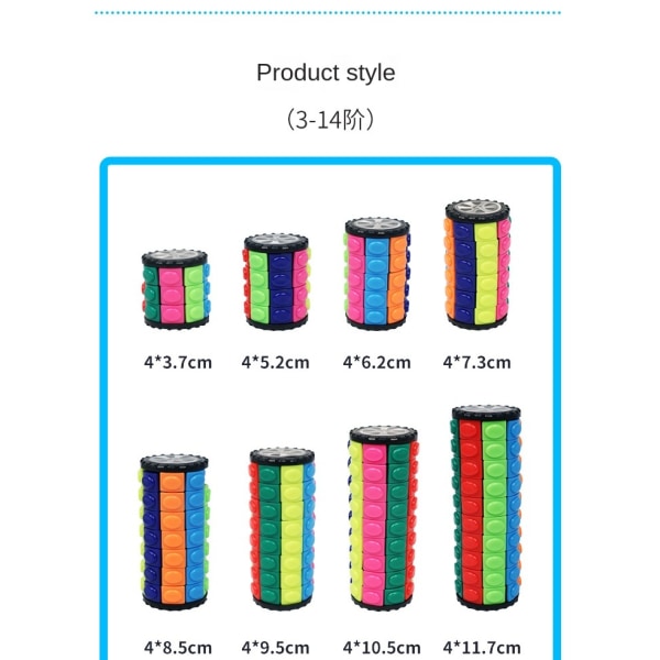 Magic Cube -stressiä lievittävät kolmiulotteiset lelut colorful 3levels