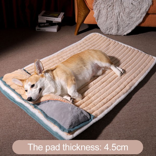 Hot Pet Pet Mat Vadderad kudde Dog Bed Madrass Avtagbar khaki small