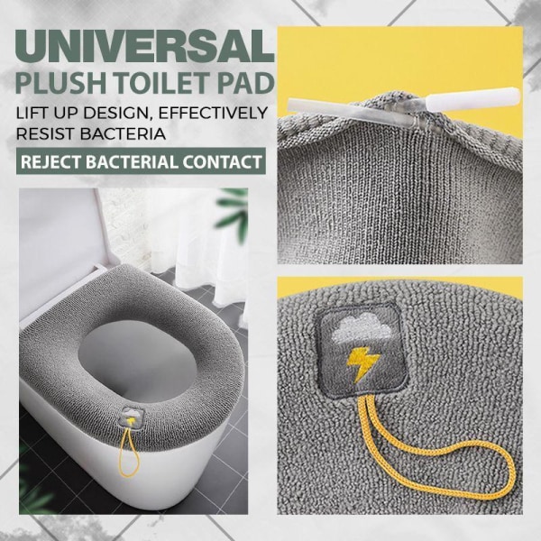 Fyllning Varm plysch överdrag för toalettsits Cover gray 36*44cm