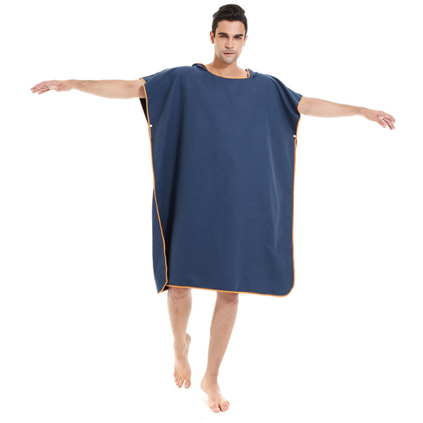 Microfiber hurtigtørrende badehåndklæde med hætte badekåbe gray 110x90cm