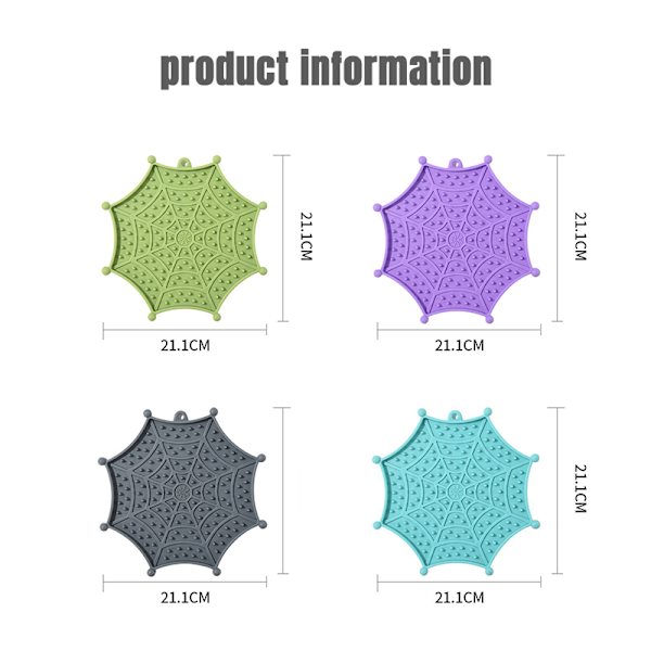 Slower Feeder Licky Mat Til Puppy Kitten Silikonedispenser gray 21.1*21.1cm