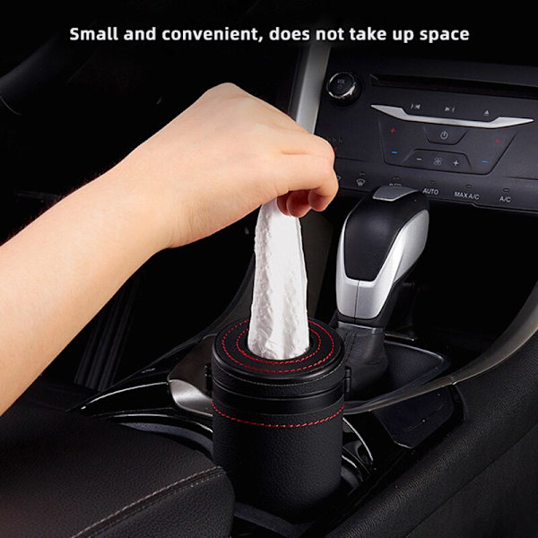 Cylinder Car Tissue Box Bärbar Allmän Auto Runt Pappersrör red 7.24 x 2.95 x 2.87cm