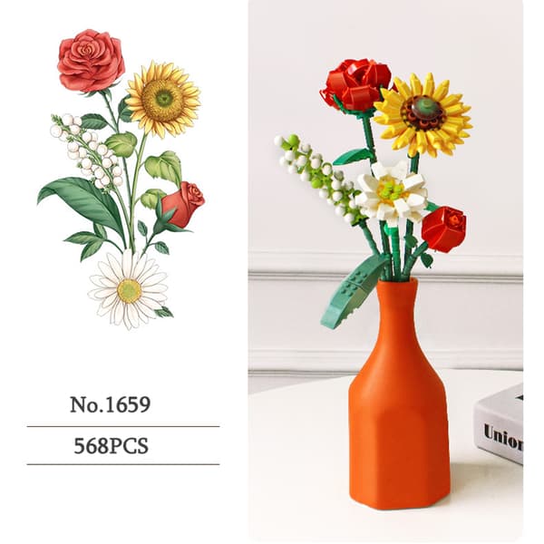 leksaker hushåll prydnad blommor 3D-modell 1659 no vase