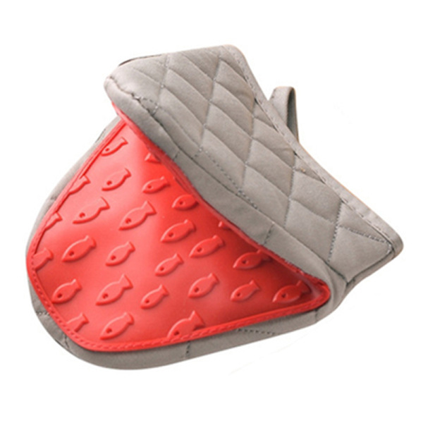 Creative Silikonisoleringshandskar Bakning Anti- skållningsklämma red 13*14.5cm