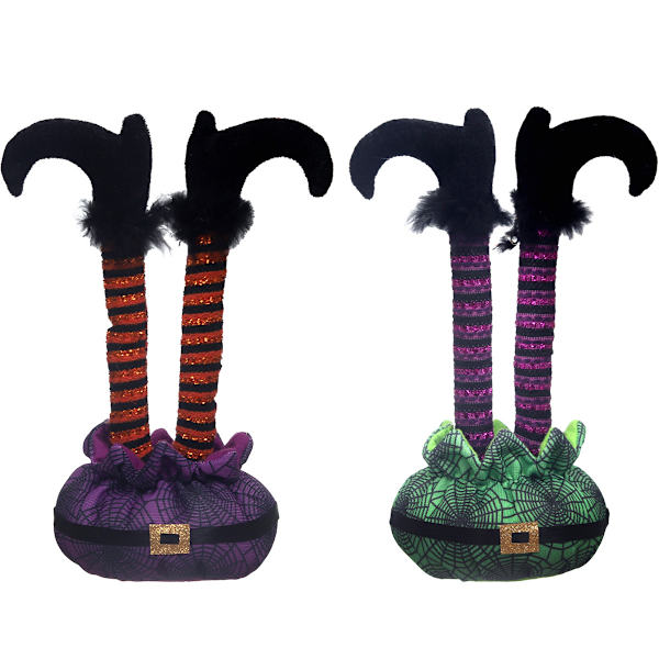 Ylösalaisin Jalat 2 kpl Halloween-koriste Ulkona Noita Kaatuneet Jalat Rekvisiitat Vihreä