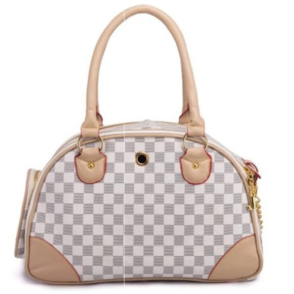 PU læder hundebærere Luksus hvalpe Tote Bag Håndtaske gray small