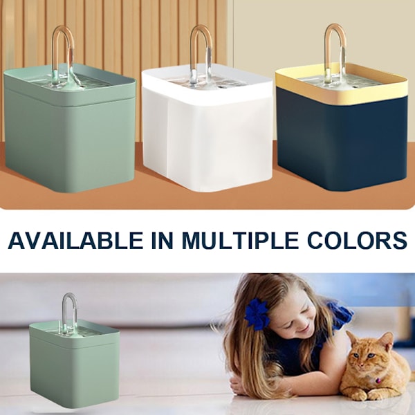 Cat Water Fountain Elektrisk Mute Drikkeskål til kæledyr Automatisk white 16*11.5*12.5cm