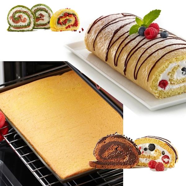 Silikon Bakmatta Cake Roll Pad Macaron Swiss Roll Ugnsmatta red 31.5*26.5*1cm