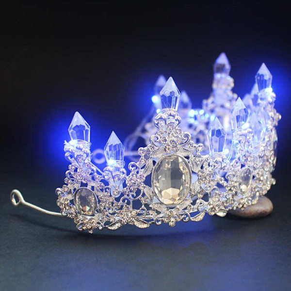1 ST Legering Hand Set Rhinestone Crystal Pillar LED Lysande