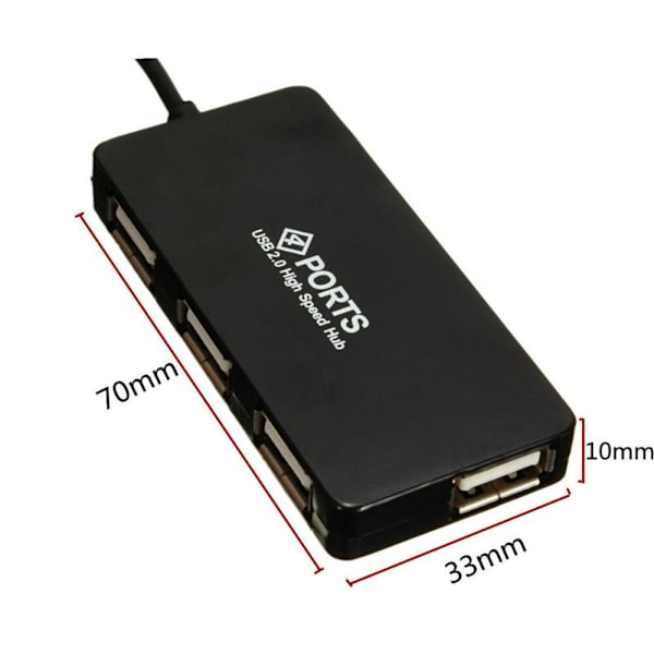 4 portar USB Hub Höghastighets USB 2.0 Hub Multi USB Splitter