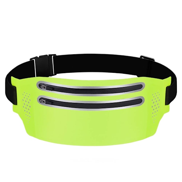Vattentät Lycra Body Midjeficka, Utomhus dubbel dragkedja Green