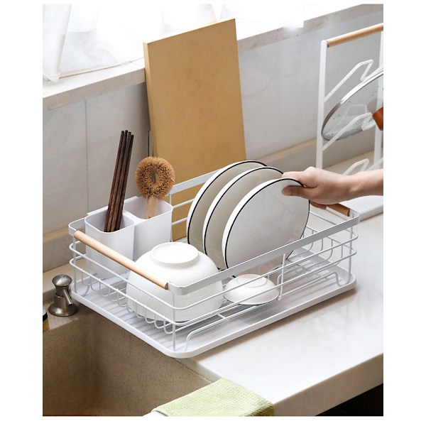 Metalltallrik Dish Drainer Rack Diskar Chopstick Hållare Nordic