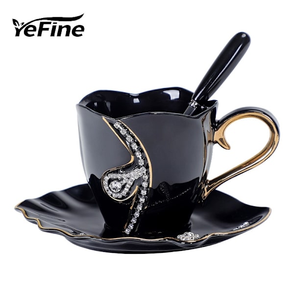 Diamanter design kaffe mugg Kreativa gåva älskare tekoppar 3D