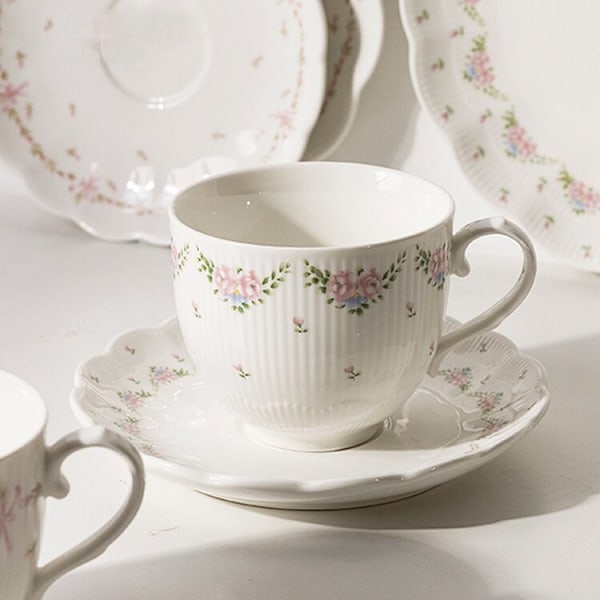 Europeisk keramisk kaffemugg Afternoon Tea Light Luxury