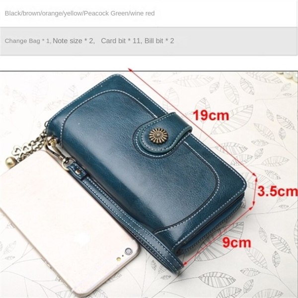 PU Pickup Bag, Multi-card Multi-funktion för småpengar Orange