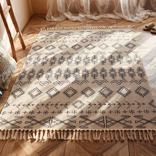 Nordic Cotton Linnematta För Sängbord Vardagsrum 120x180cm