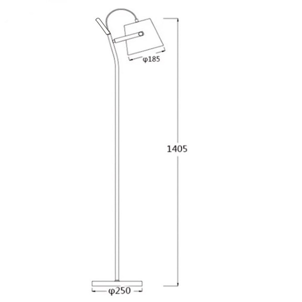 Led vertikalt golv, Lampstudierum Bedside Bedroom Hotel