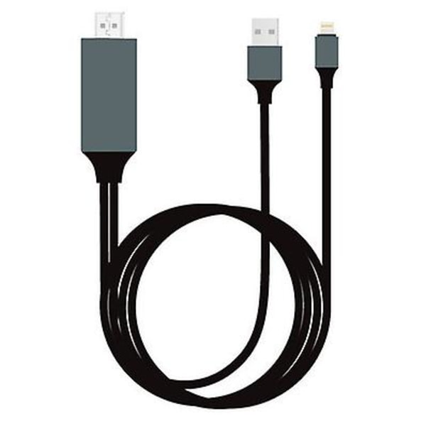Lightning till HDMI Digital TV AV Adapterkabel 2 m (röd)