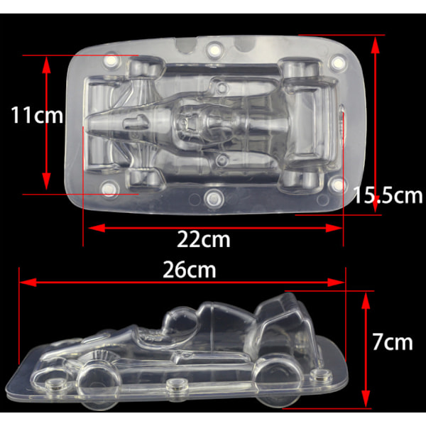 3D bilform polykarbonat chokladformar chokladgodis