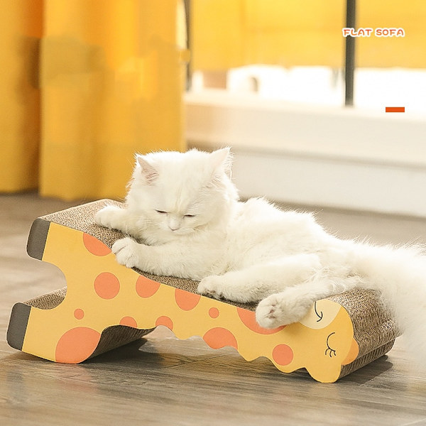 Cat Scratch Kartong Oval korrugerad Scratch Pad Lounge Bed