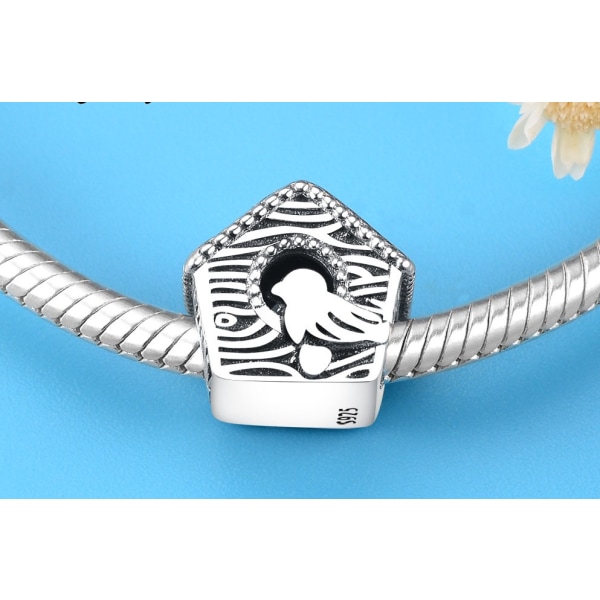 Charm Armband 925 Sterling Silver Berlock Beads Spring Bird