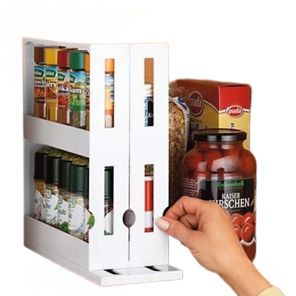 Kök Spice Organizer Rack Multi Roterande förvaring