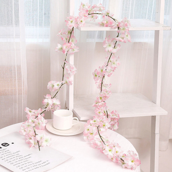 4st konstgjorda körsbärsblommor bröllopsgirland murgröna