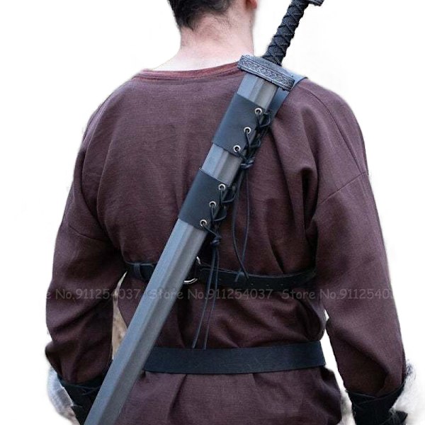 Medeltida Pirate Knight Viking Warrior PU-läderbaksida