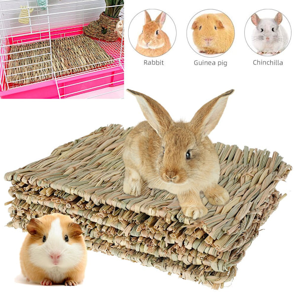 10 st kaningräs tuggmatta liten hamster marsvinsbur