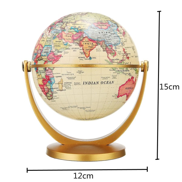 World Globe Earth Ocean Karta Med Roterande Stand Geografi