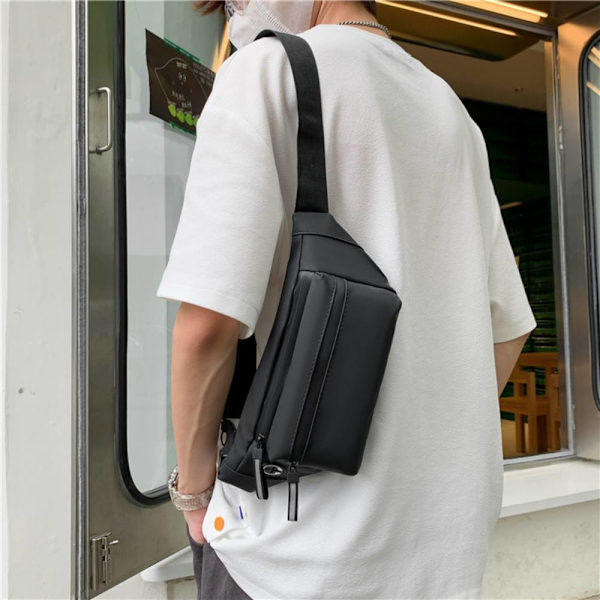 Crossbody-väska för män, tättslutande vattentät utomhus Khaki