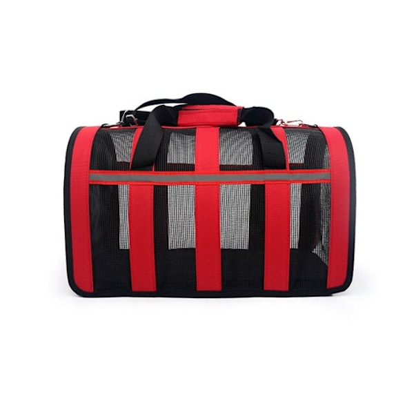 Fyrsidigt Mesh Cat Dog Carrier Bag Color Bar som andas