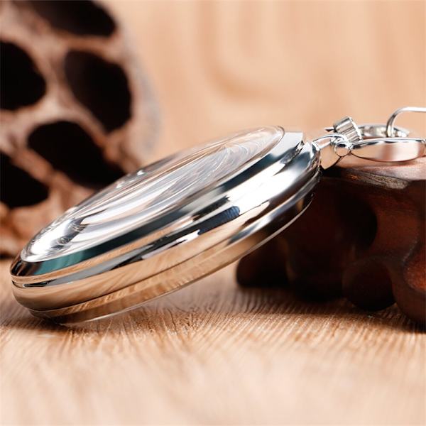 1 ST Silver Dubbelsidig Transparent Hollow Design Mekanisk