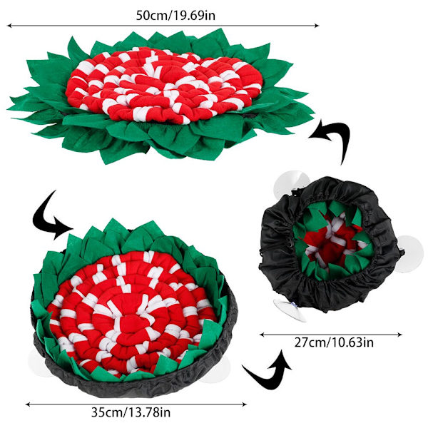 Pet Snuffle Mat Hundar Läckage Mat Anti Choking Mat Katt Hund