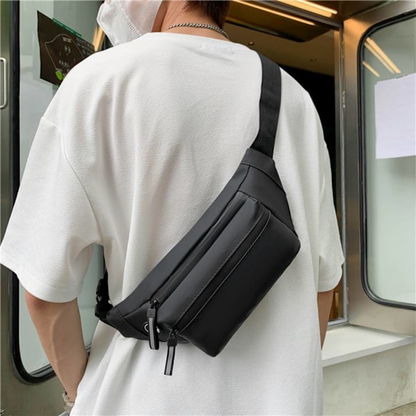 Crossbody-väska för män, tättslutande vattentät utomhus Khaki