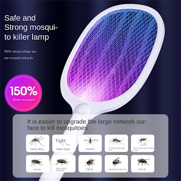 Yttre lager Nickel Zink Järn Mesh Elektrisk Mosquito Racer, Pink