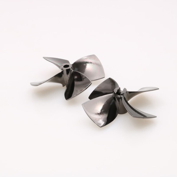 Modell Båt Svart Propeller 4-bladig Zink Alloy Propeller