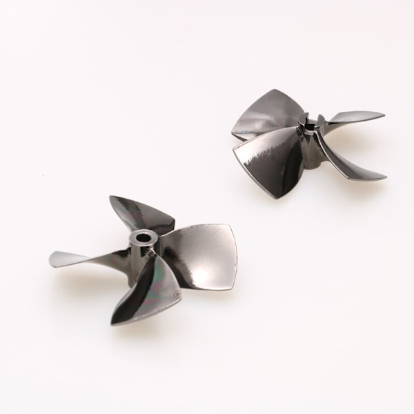 Modell Båt Svart Propeller 4-bladig Zink Alloy Propeller