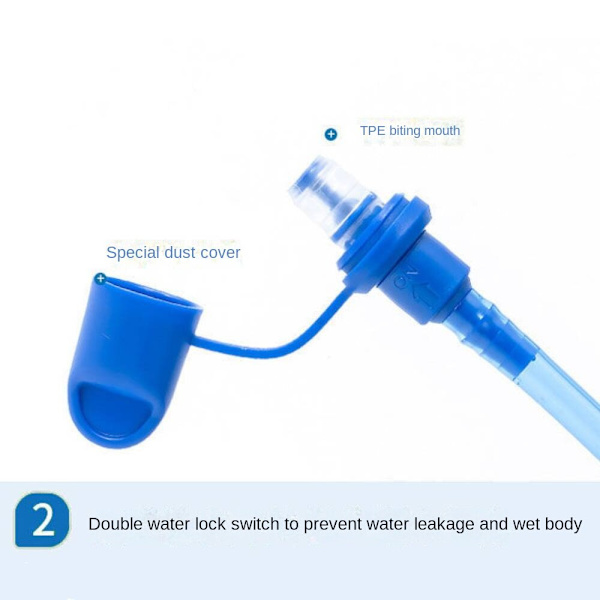 2 liters vattensäck för bergsklättring utomhus, reseutrustning