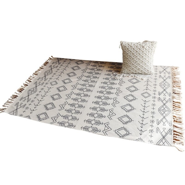 Nordic Cotton Linnematta För Sängbord Vardagsrum 120x180cm