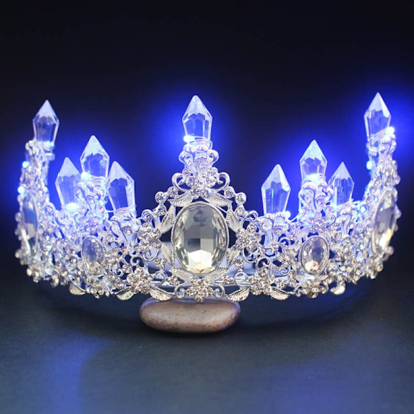 1 ST Legering Hand Set Rhinestone Crystal Pillar LED Lysande