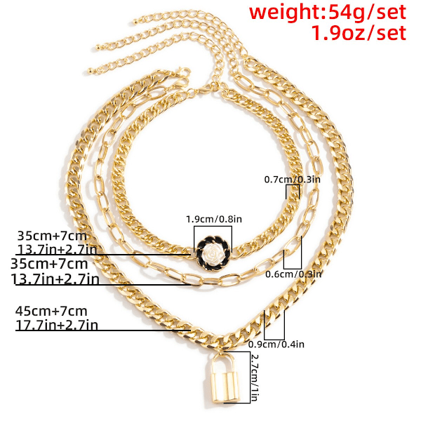 Retro liten doftande vind Camellia metallkedja halsband