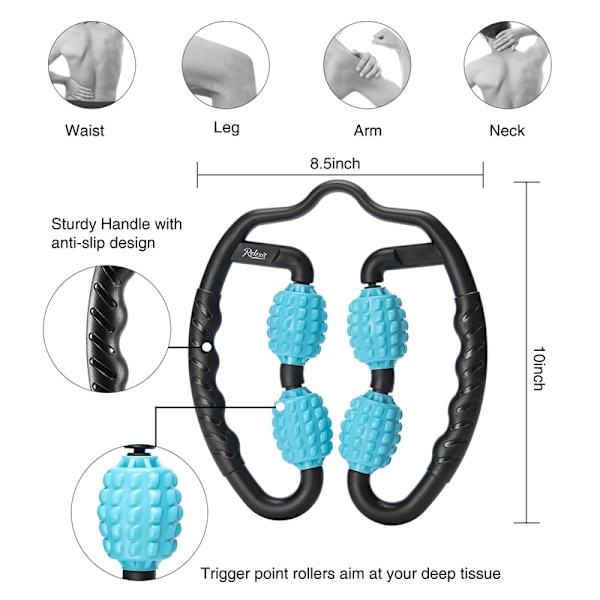 U Shape Trigger Point Massage Roller För Arm Ben Nacke Muscle