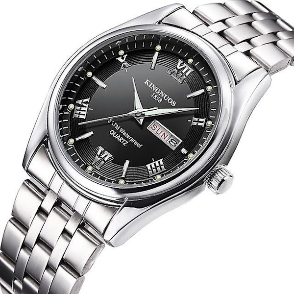 KINGNUOS 1858 Calendar Luminous Display Watch