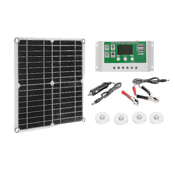 200w solpanelssats 60a 12v batteriladdare med kontroll
