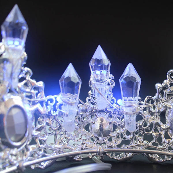 1 ST Legering Hand Set Rhinestone Crystal Pillar LED Lysande