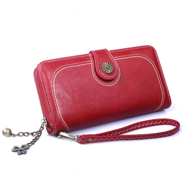PU Pickup Bag, Multi-card Multi-funktion för småpengar Orange